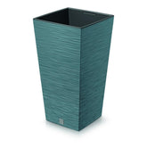 Prosperplast Furu Square Planter 29.5x29.5x55cm - Scandinavian Blue